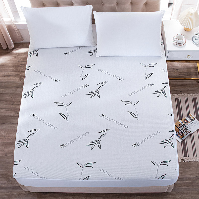 Soft-to-touch comfortable breathable fitted styles natural bamboo waterproof mattress protector