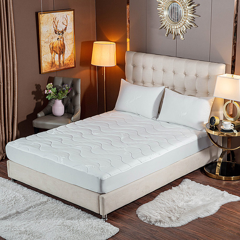 Tencel Cooling Factory Modern Design Quilted Mattress Pad Cover  (2)