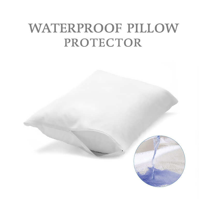 Zipper enclosure waterproof pillow encasement protector cover