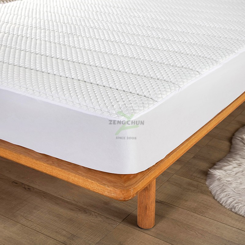 Cool touch Jacquard knit quilted luxury mattress pad