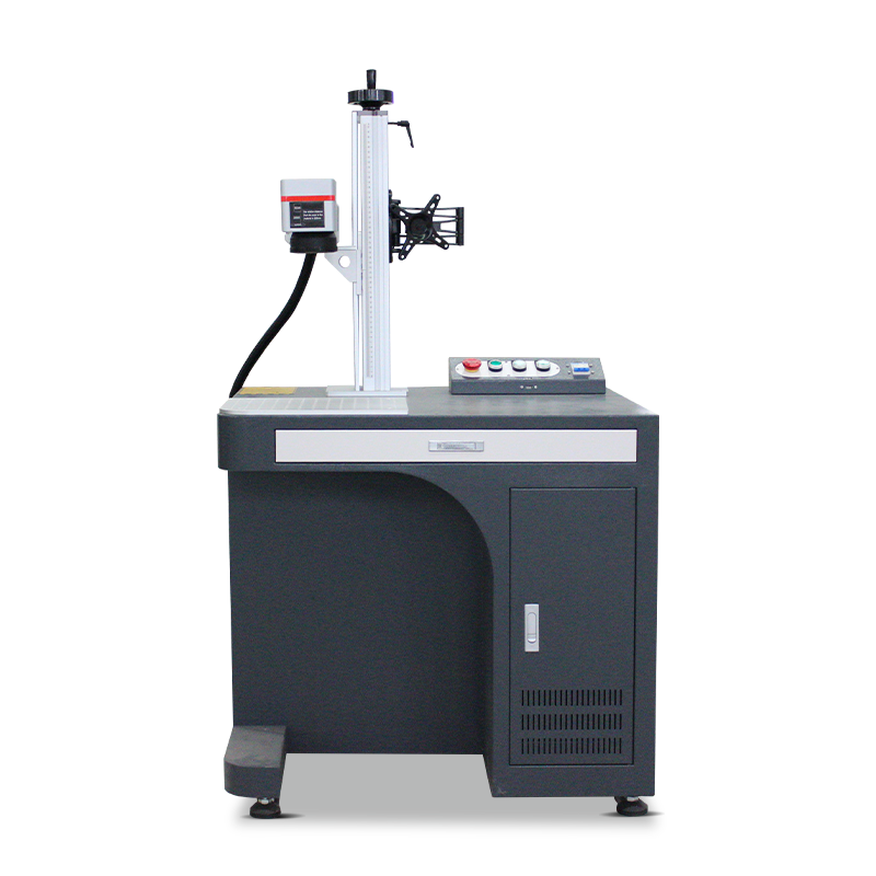 gray and white desktop fiber laser marking machine