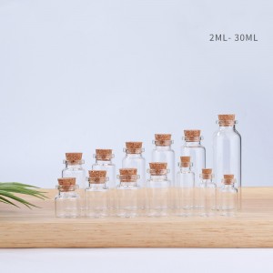wholesale Botellas de vidro AmazonSmall con cortiza Mini frascos de 3,4 oz con tapas para recuerdos de festa Botella de desexos á deriva