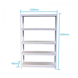 Easy installed boltless storage shelf with laminated mdf board