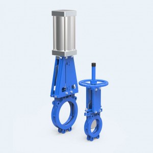 Bi-directional seal knife gate valve in ductile iron body and stainless steel wedge