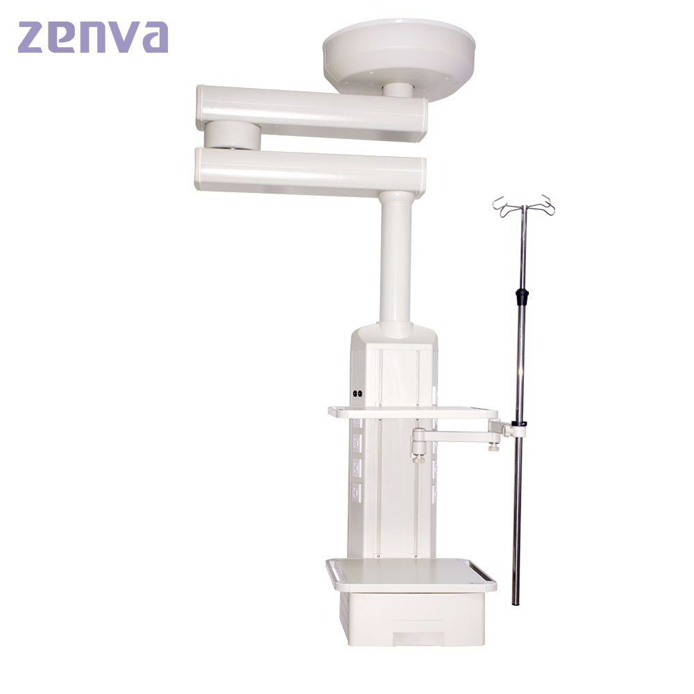 Fast delivery Icu Pendant – Aluminum Alloy Manual Double Arm Surgical Pendant with 2 Shelves – Zhenghua