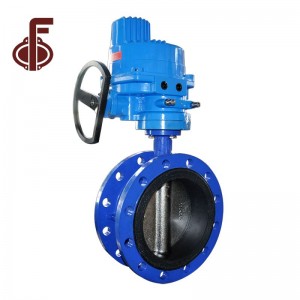 CE Certificate Cast Iron Electric Wormgear Stainless Steel Disc Bronze Bushing Double Flange Wafer Butterfly Valve