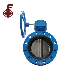 DI SS304 PN10/16 CL150 Double Flange Butterfly Valve