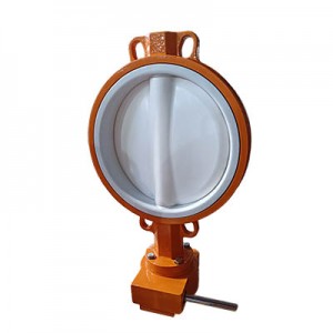 PTFE Lined Disc & Seat Wafer Butterfly Valve