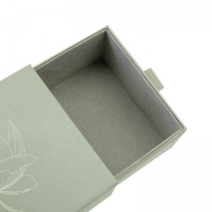 Custom Logo Jewelry Gift Necklace Drawing Box Package Slide Drawer Paper Box With Black Foam