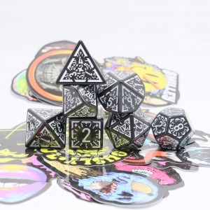 New Black monochrome acrylic dice set set game ...