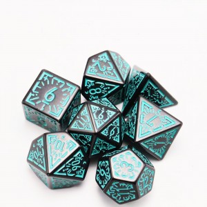 New green acrylic carving party board game dice...