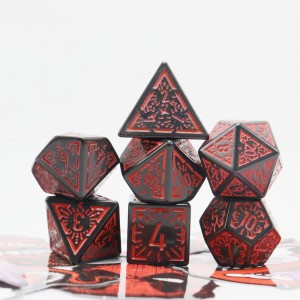 New red acrylic carving party board game dice d...