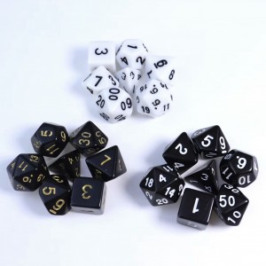 Beautiful Design Dice Transparent Dnd Rpg Tabletop Role Playing Game Single Color Solid Color Acrylic Dice