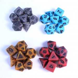 Factory hot custom game dice Dnd role-playing game regular acrylic dice retro monochrome dice