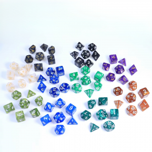 New product New design polyhedral dice set for playing Dnd games High quality dice with single color pearl