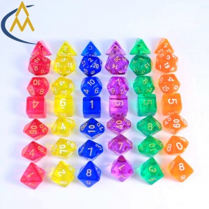 ATQ China Manufacturer Dnd dice  The Best-Selling Transparent monochrome Dice 16-20mm Accept Custom acrylic Dice