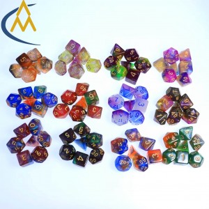 ATQ China Manufacturer Dnd dice Factory price Customized tricolor chameleon acrylic Dnd dice for Dungeons & Dragons game