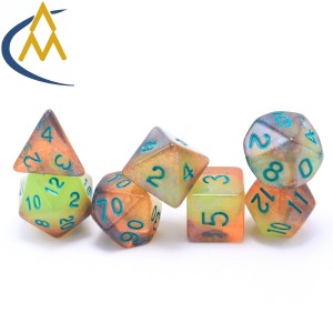 ATQ China Manufacturer Dnd dice New high quality Luminous dice that can glow in the dark Son of Darkness dice