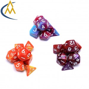 2023 ATQ China Manufacturer Dnd dice new high-quality mini two-color DND dice