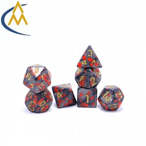 ATQ China Manufacturer Dnd dice Custom High Quality Plastic Dice Printed Game Engraved Colored Dice polyhedral dice