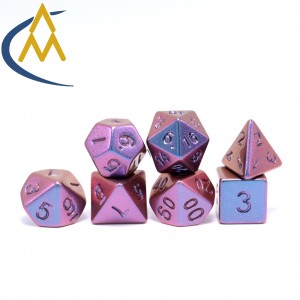 China Custom square cube charming numbers dnd polyhedral dice acrylic dice Purple