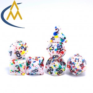 Custom High Quality Plastic Dice Printed Game Engraved Colored Dice polyhedral dice