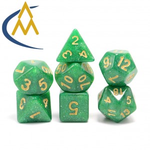 2023 The latest custom wholesale Green Star dice dungeons and dragons dice