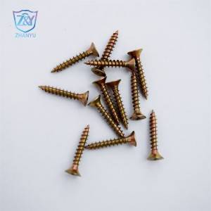 Yellow / white Zinc CCK Head C1022A DIN7505 Harden MDF furniture Chipboard Screw For Wood