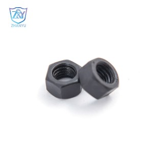 China Wholesale Din934 Suppliers –  High Strength Nut Black Hex Nut Zink Plated and Black – Zhanyu