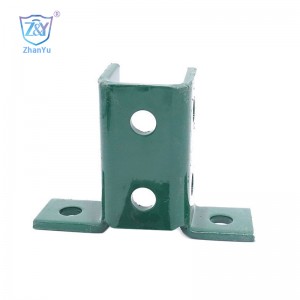 Hot Dip Steel Unistrut Channel Accessories square no-welding post base plate