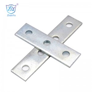 unistrut accessories, strut channel fitting-3 Hole Flat Plate Connector Bracket
