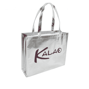 Non Woven Bag Metallic Laser Bag Silk Printing Custom Logo Shopping Bags