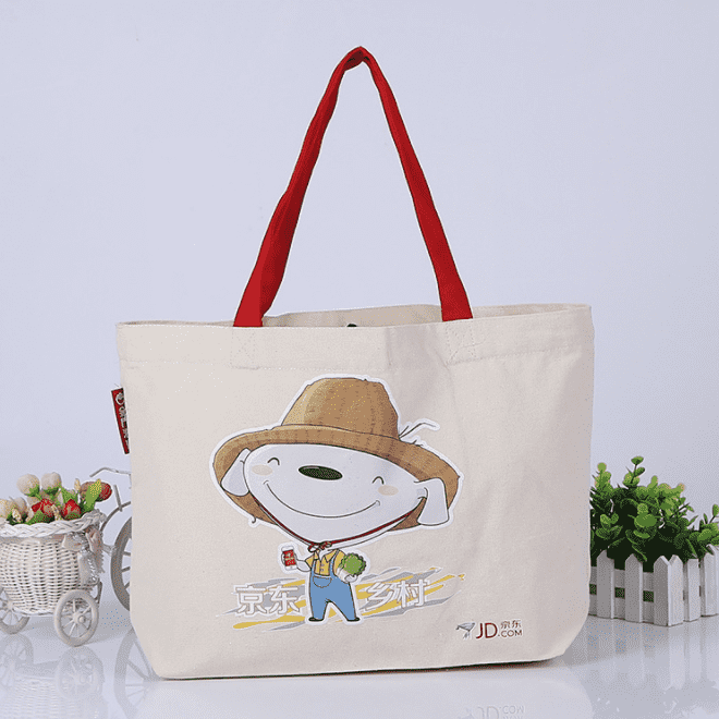 Promotional shopping gift advertisement 12oz cotton canvas tote bag with bottom gusset (2)