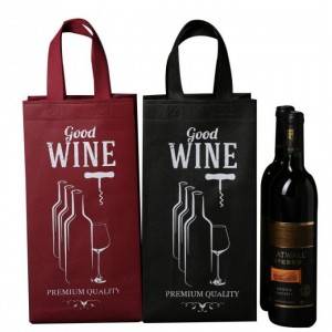 non woven wine bag for one wine bottles, two wine bottles