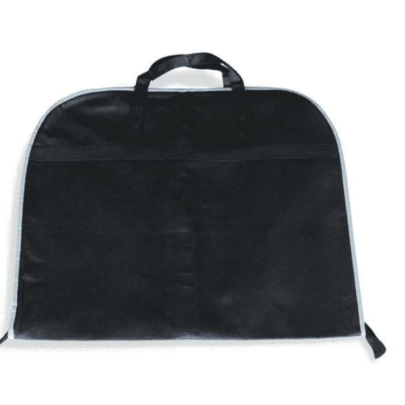 Custom Zipper Foldable Non Woven Foldable Suit Clothing Cover Bag Black Polypropylene Non Woven Garment Bag Wholesale Featured Image