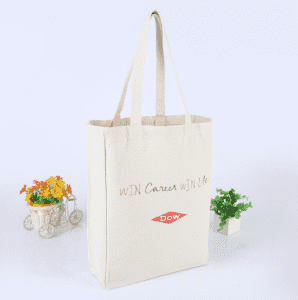12oz Heavy Duty Eco Travel Bags Inside Brand Label Gusset Silkscreen Tote Bag Canvas Shopping Bag