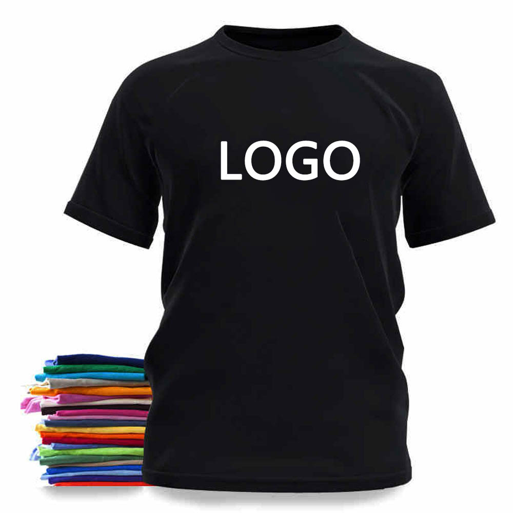 Wholesale high quality 100% cotton embossed printing t-shirts for men women unisex low price plain blank plus size t-shirts