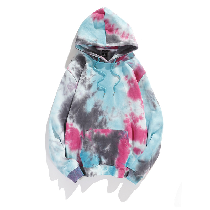 Stylish double hooded tie and dye hoodie for men