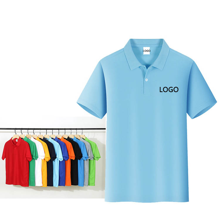 Wholesale blank man short sleeve polo shirts custom summer knitted golf t-shirt in 160 180 200 210 220 230 240 260 280 grams