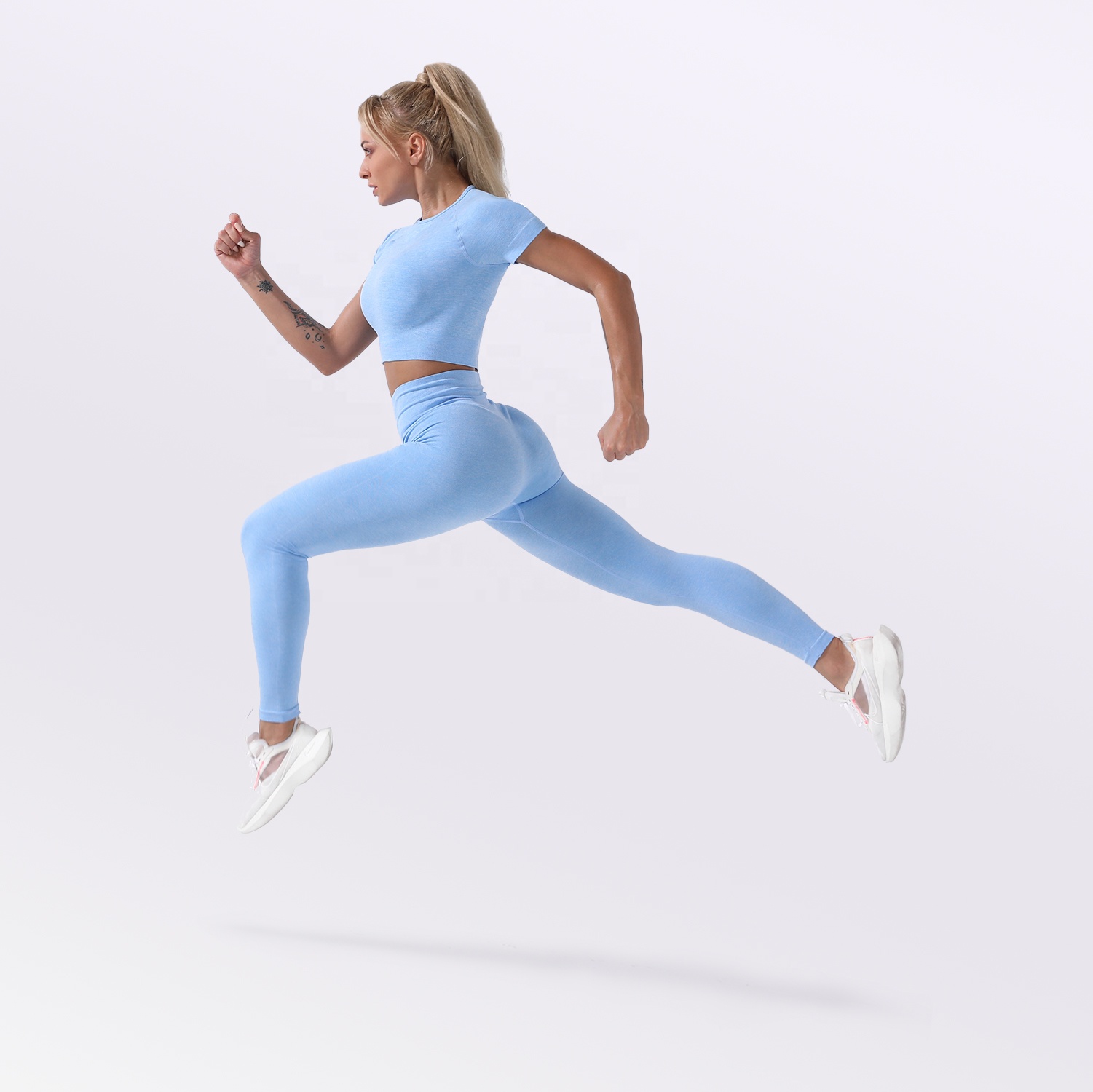 2020 hot selling fitness suit high waist yoga set seamless women sportswear yoga set anti cellulite