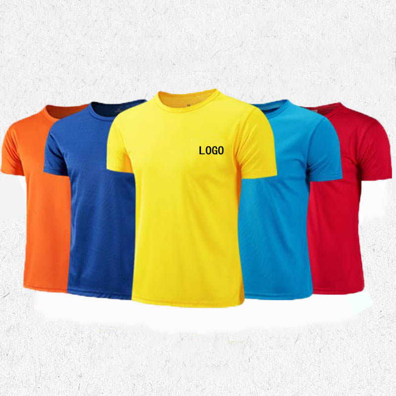 Breathable 100% Polyester T Shirt Custom Logo Summer Short Sleeve Quickly Dry Bird Eye Cheapest Blank T Shirt For Men Women Kid