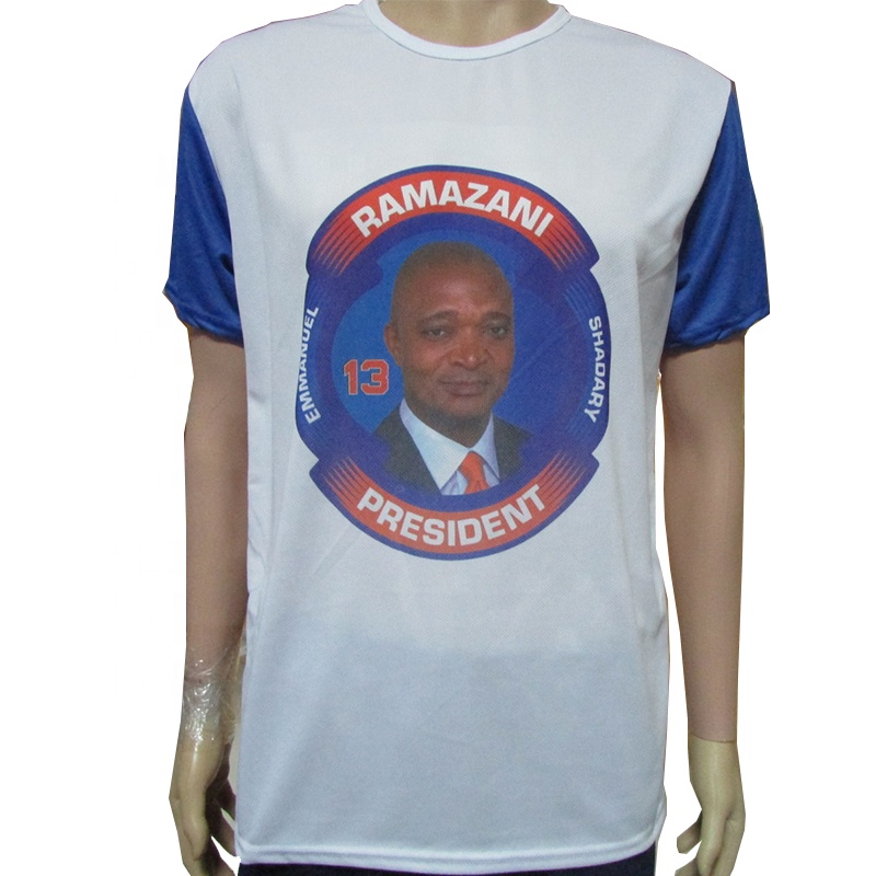Cheapest Politic Campaign T shirt President Election Voting Disposable Free Giveaway White T-shirts Custom Your Logo