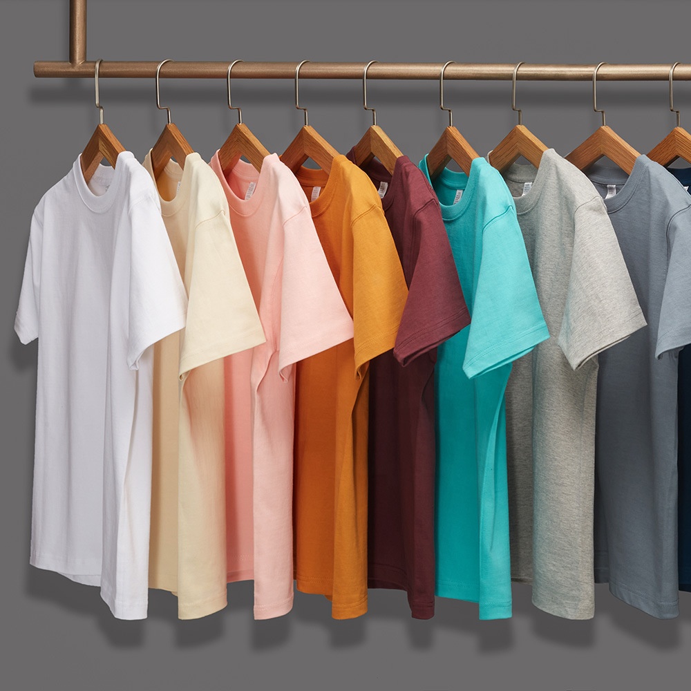 Factory wholesale premium blank t shirt unisex custom your design plain t shirts for printing 100% cotton