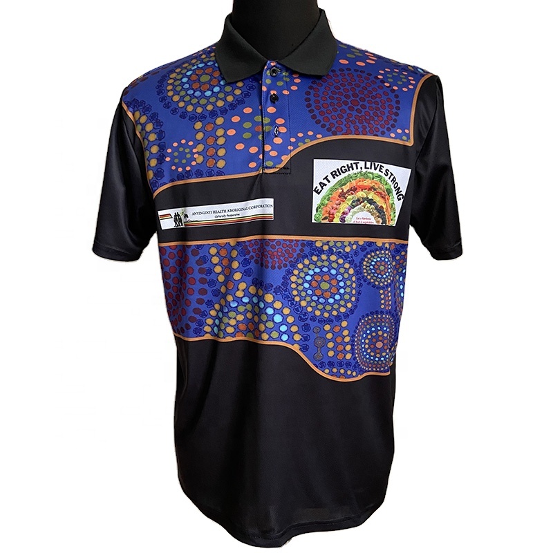 Custom plus size men's polo shirt all over printing quick dry sport running promotion golf shirts in bulk
