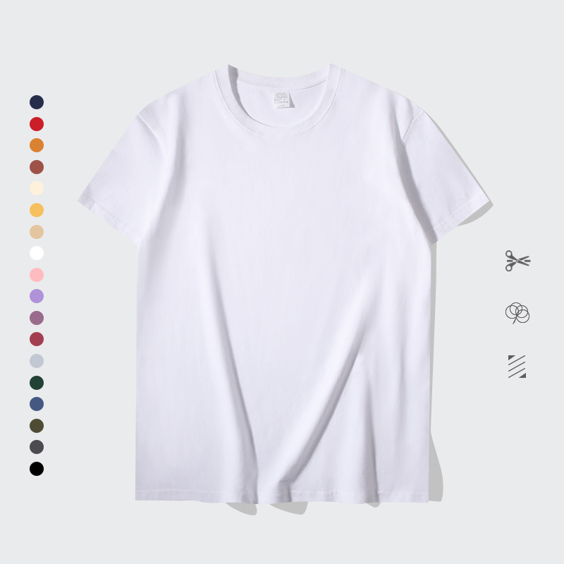 Ready to ship best quality white blank mens custom t shirt with logo anti-pilling 200g 100 cotton t shirt plain blank supplier