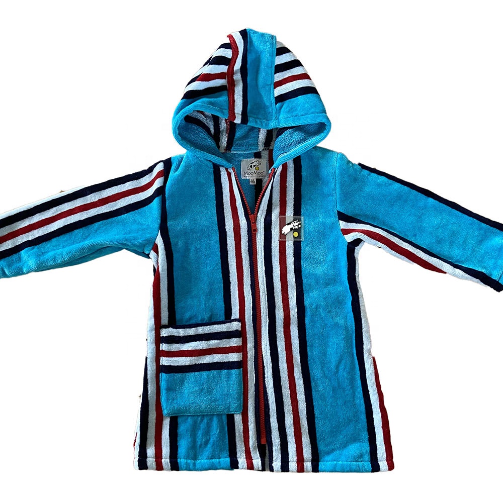 Professional boy's 100%cotton towel pullover hoodie yarn dyed sleeping zip up hoody custom print