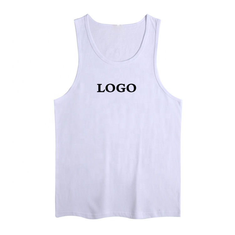 Wholesale cotton spandex tank tops men's singlet plain tanktop custom your logo