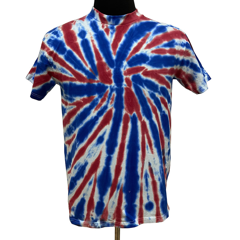 Custom pattern unisex tie dye t shirt fashion round neck hip hop street wear t-shirt for men and women
