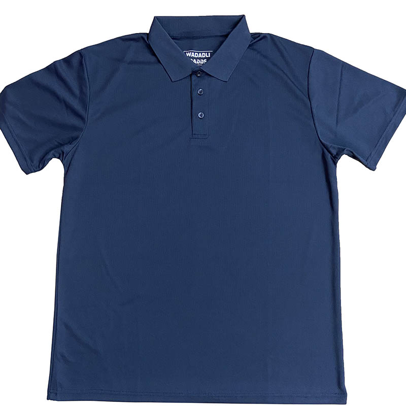 Mens 100 polyester cheap dry fit navy blue running polo t shirt from china supplier