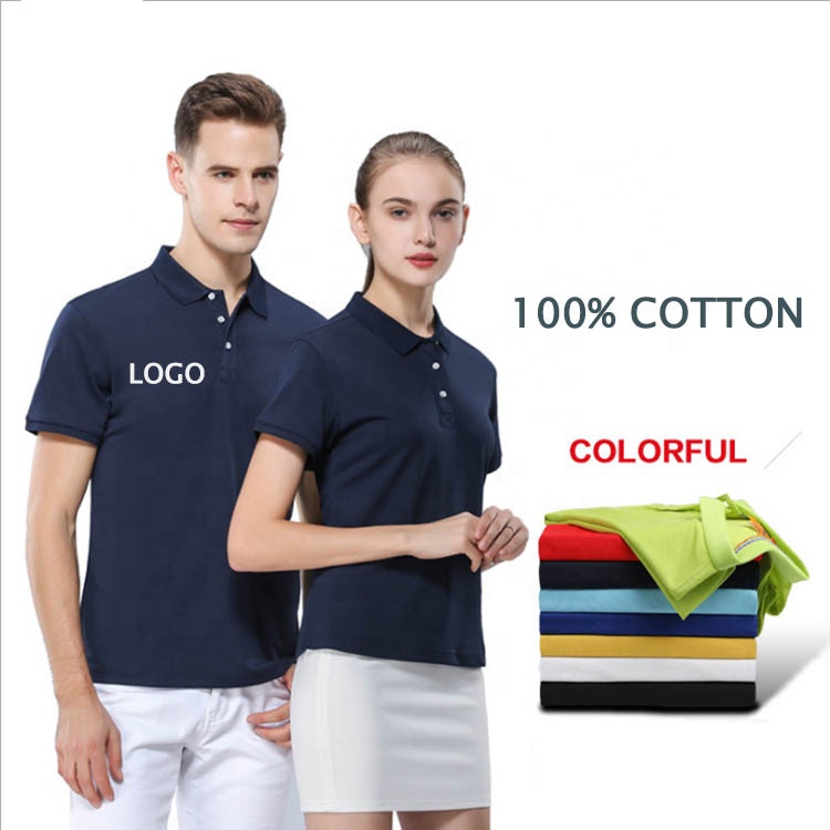 OEM Cotton Men's Women's Blank Cotton Polo Shirts Custom Graphic Mesh Pique Golf Polos Tee Shirt 180g 200g 220g 240g 260g